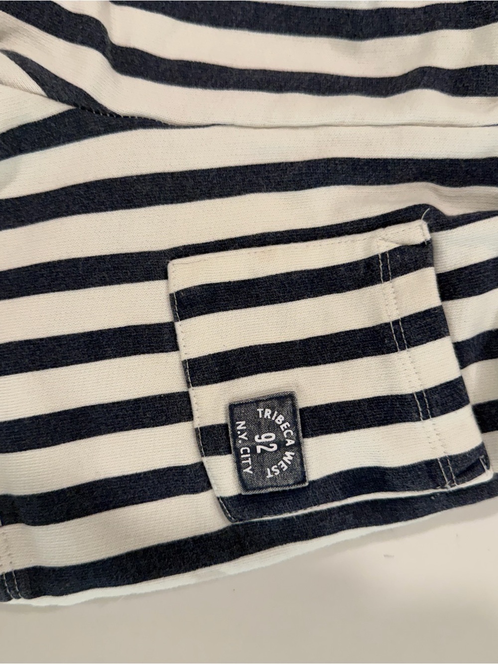 Zara Striped Navy and White Toddler Elastic Waist Shorts - Picture 3 of 4